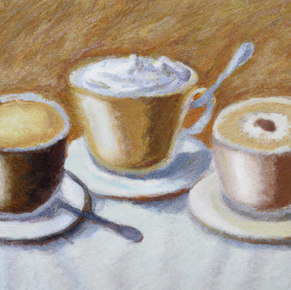 an-impressionist-painting-of-Cafe-au-Lait-Cafe-Noisette-and-Cafe-Creme